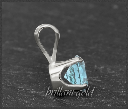 Anhänger 585 Gold Topas hellblau, 4,5,6,7mm